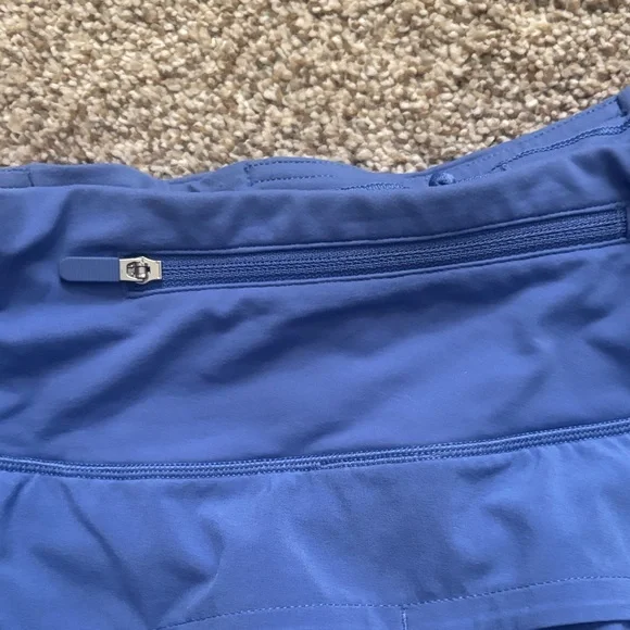 lululemon athletica Lightweight Blue Sped Up Run Shorts 4” Size 6 - Picture 7 of 8